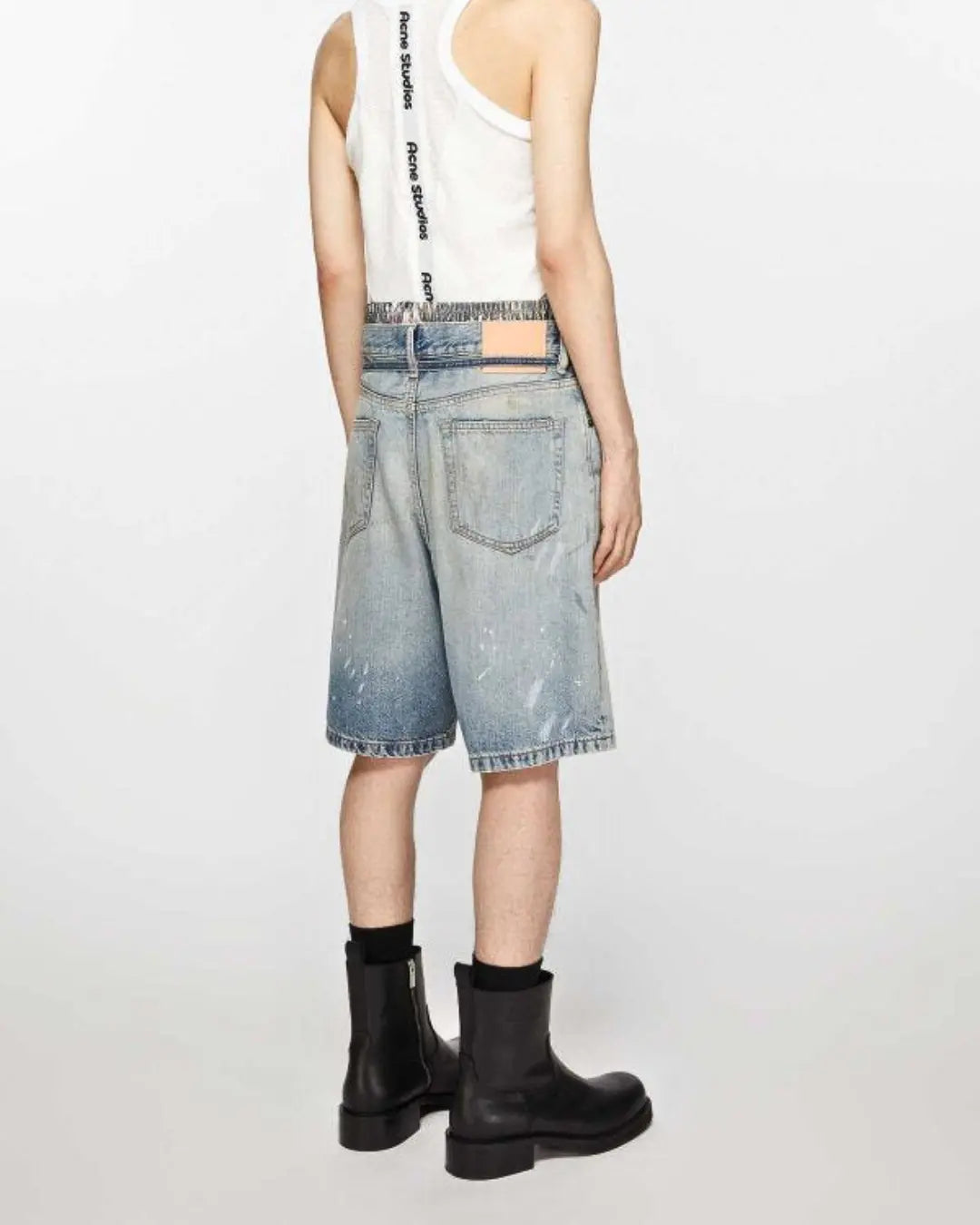Acne Studios Loose Fit Denim Shorts urbanluxeclo