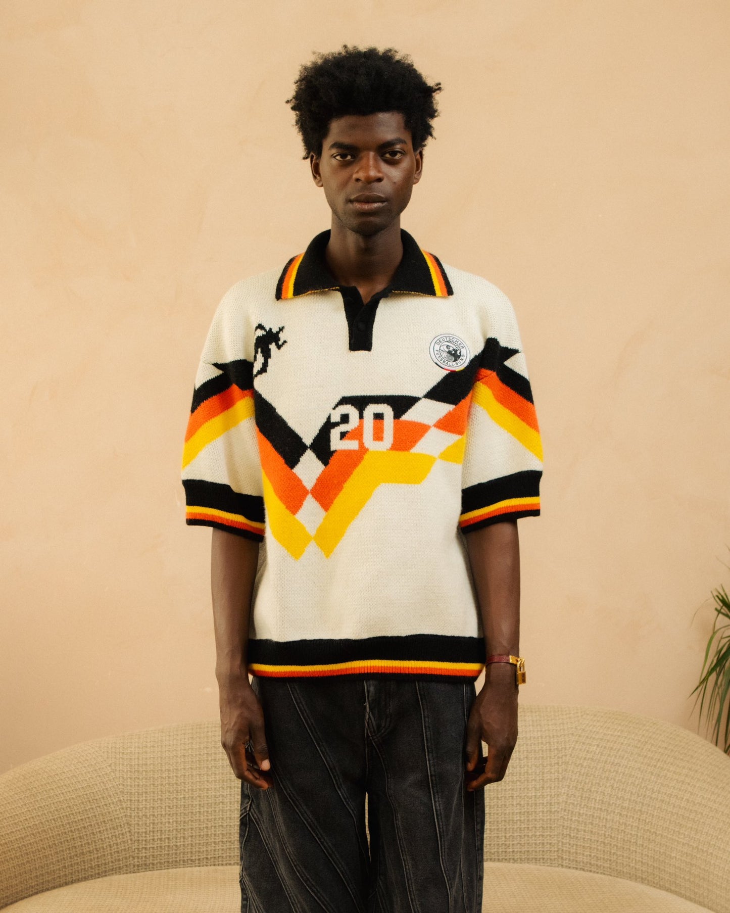 House of Error knitted Germany jersey Top