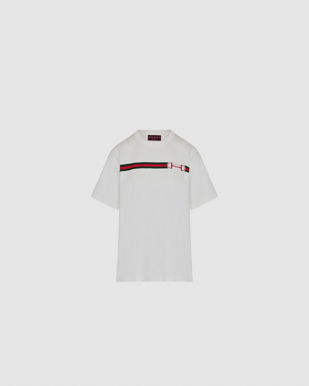 Gucci Web stripe printed cotton t-shirt