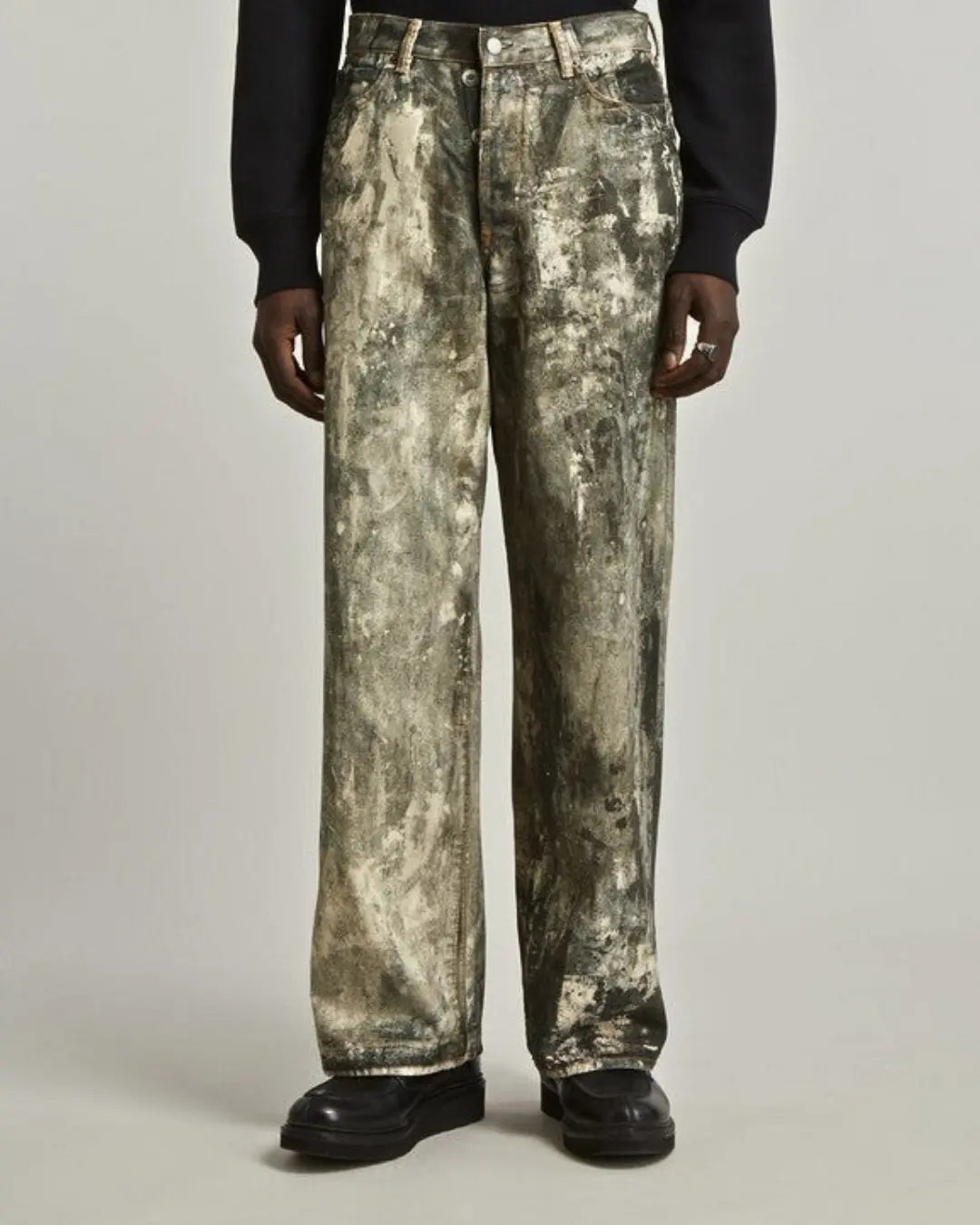 Acne Studios Loose Fit Splatter Jeans urbanluxeclo
