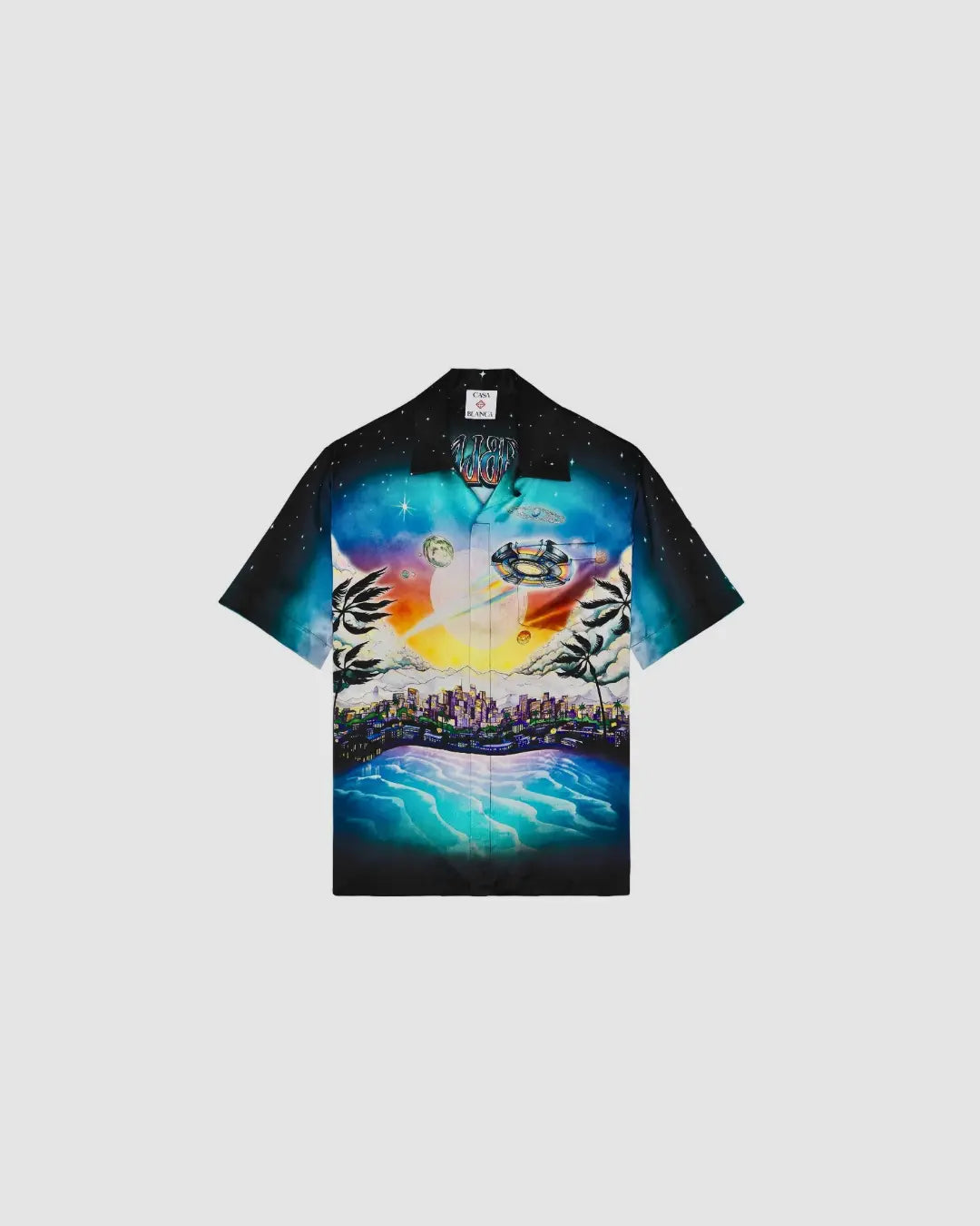 Casablanca 'La Prémonition' Short Sleeve Silk Shirt urbanluxeclo