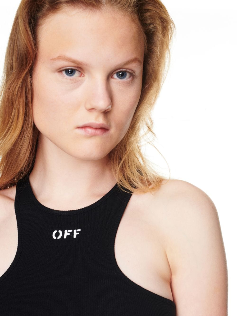 OFF-WHITE Off Logo Ribbed Rowing Top