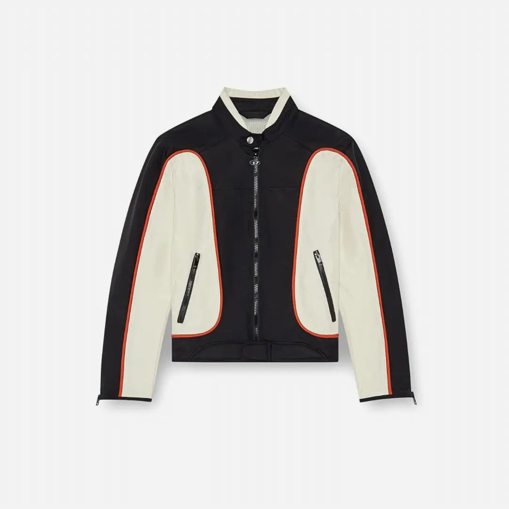 Diesel J-Blink Biker jacket in colour-block Nylon urbanluxeclo