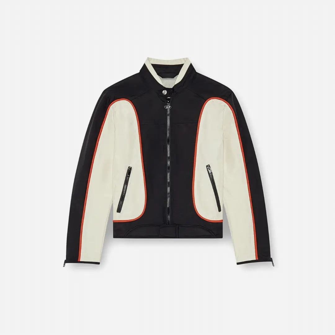 Diesel J-Blink Biker jacket in colour-block Nylon urbanluxeclo