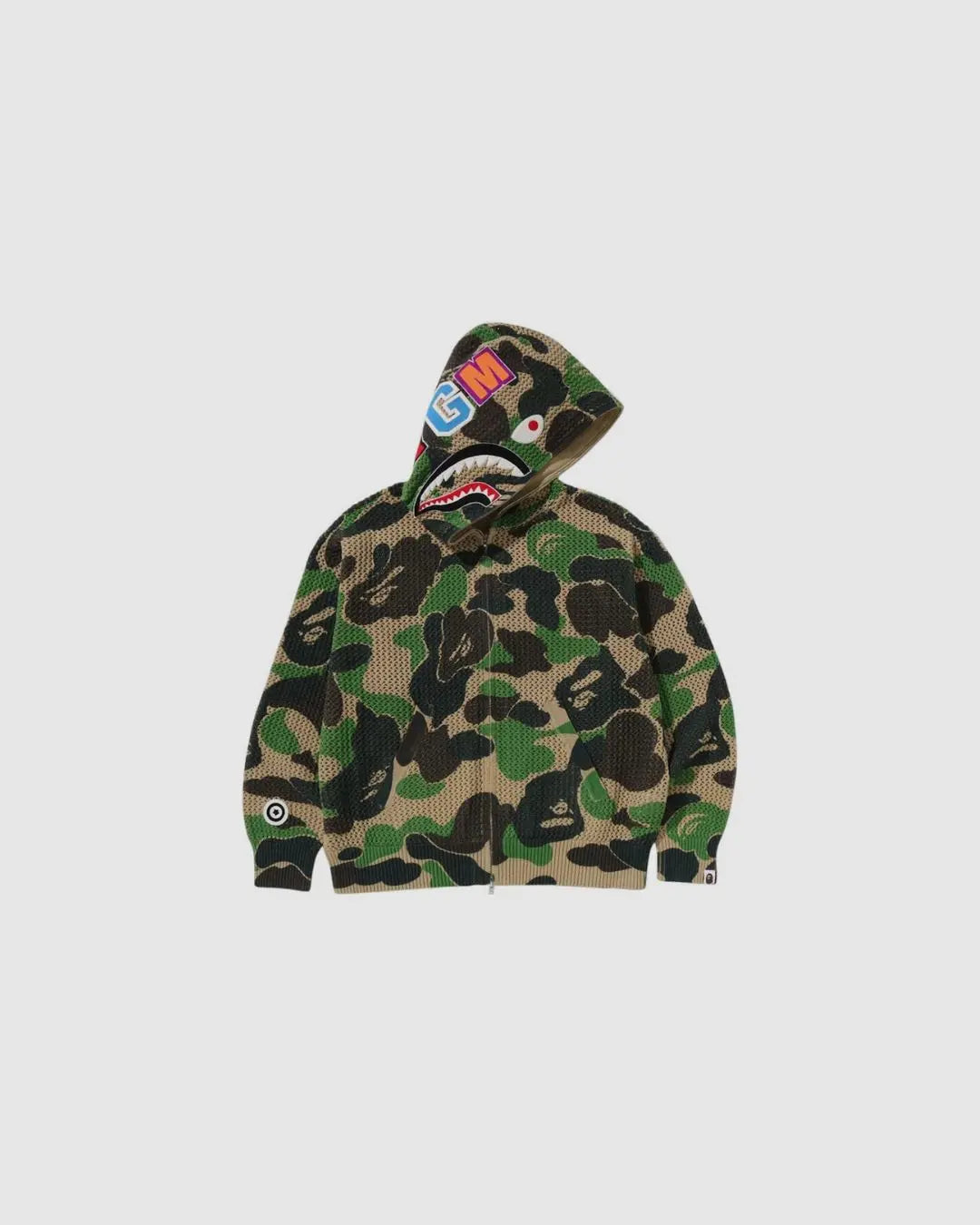 A BATHING APE Bape Crochet Shark Zip Hoodie urbanluxeclo