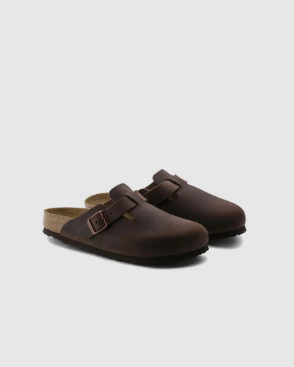 Birkenstock Boston Oiled Leather Clogs Brown urbanluxe