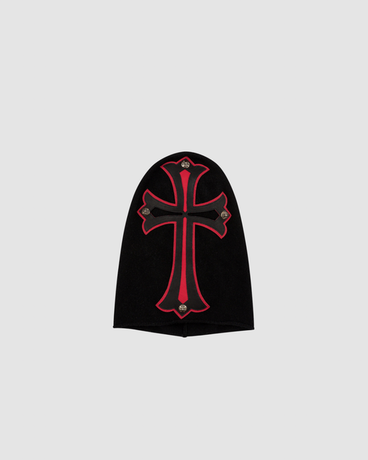 Chrome Hearts Leather Cross Cashmere Mask