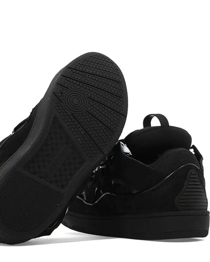 Lanvin Curb Suede Sneakers Black urbanluxeclo