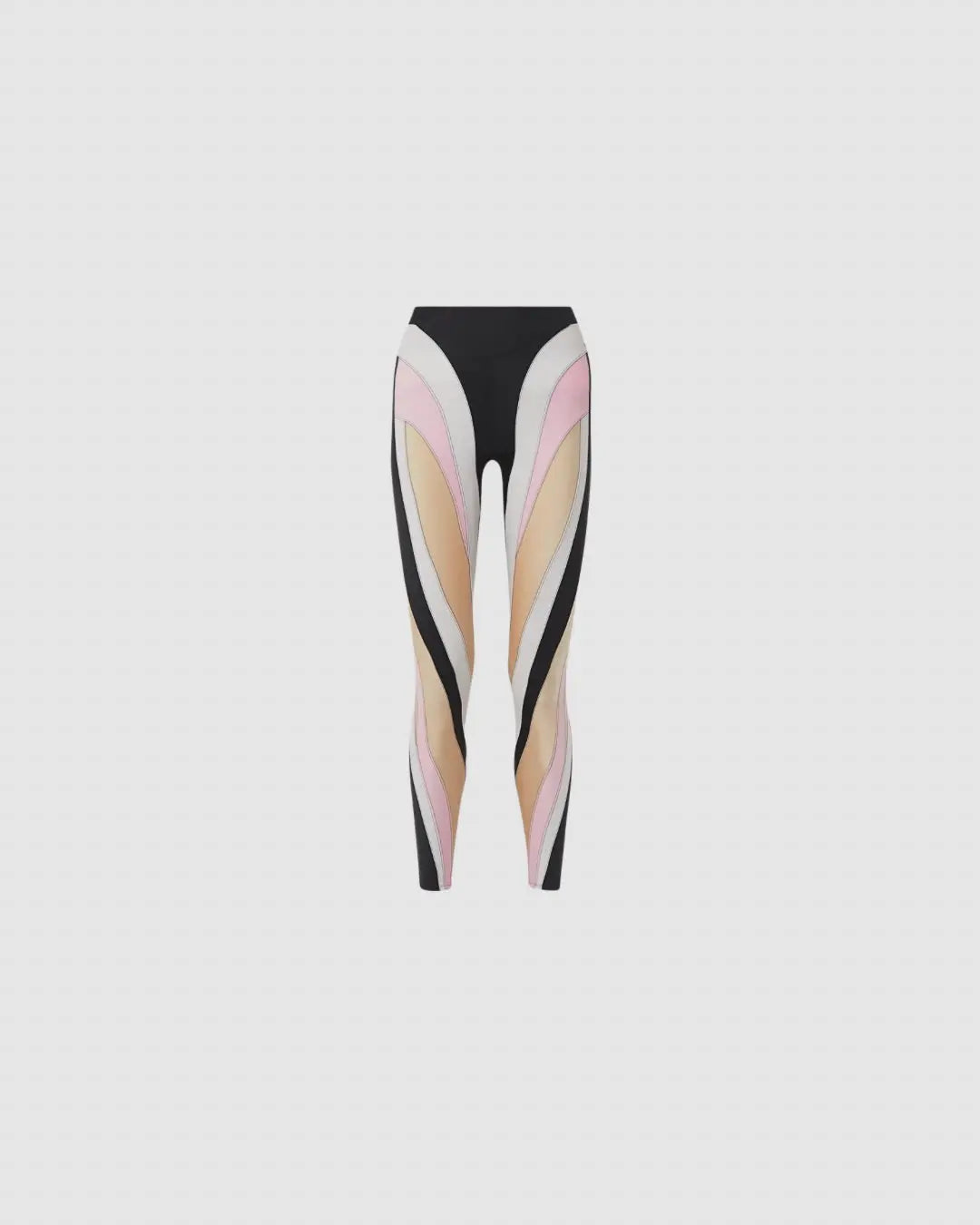 Mugler Black & Pink Spiral Leggings urbanluxeclo