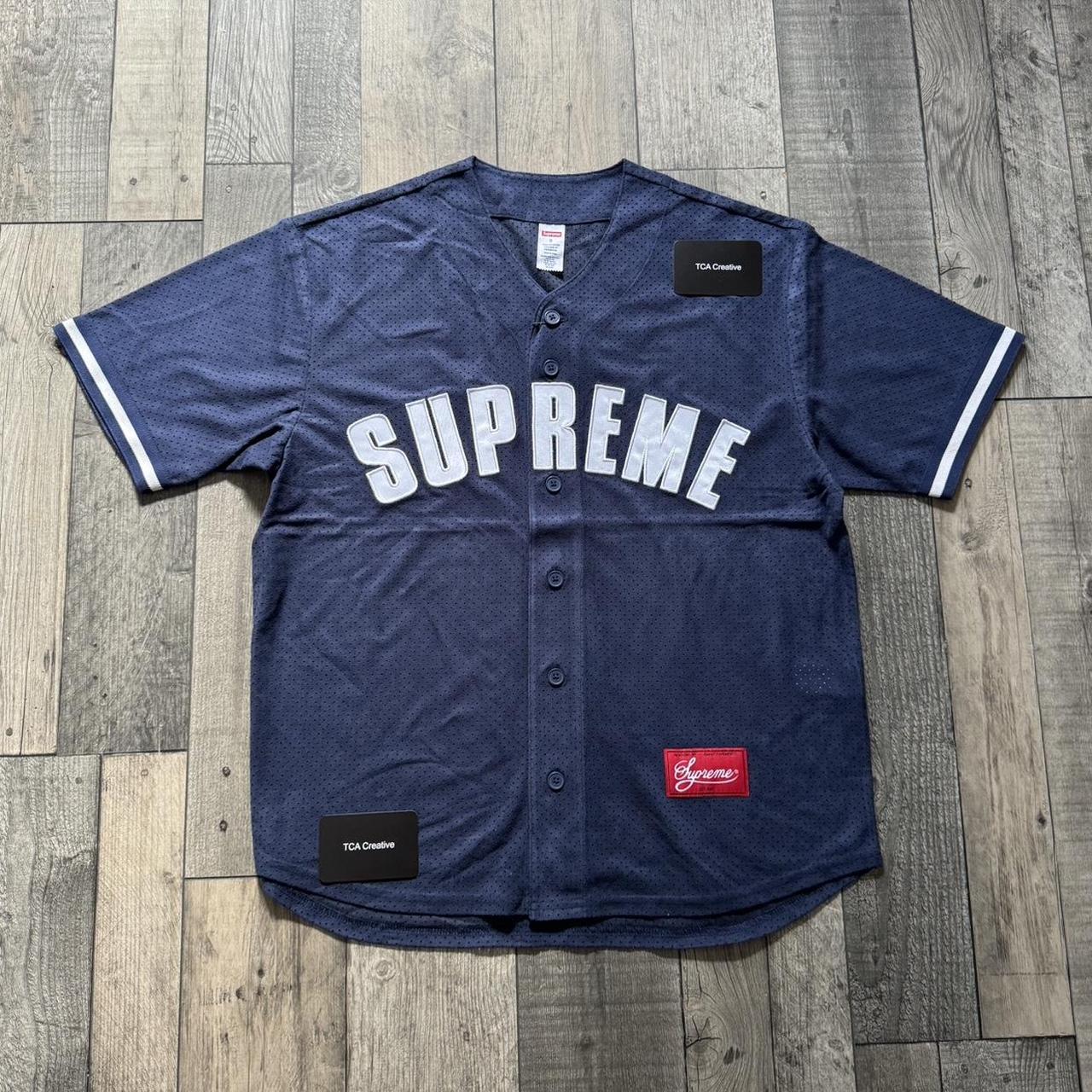 Supreme Ultrasuede Mesh Baseball Jersey