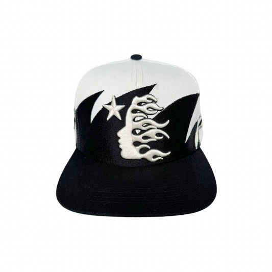 Hellstar Shark Teeth Snapback cap Off White/Black