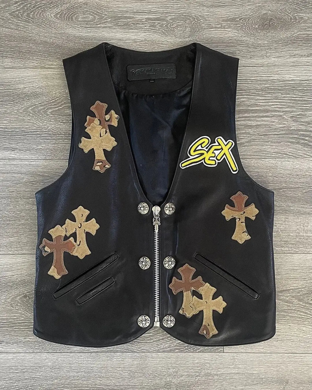 Chrome hearts matty boy sex records leather vest urbanluxeclo