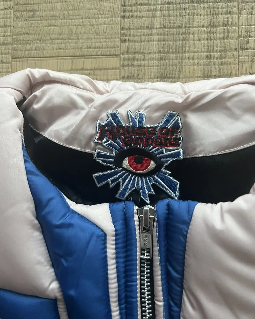 House Of Error Seeing Puffer jacket - WHITE urbanluxeclo