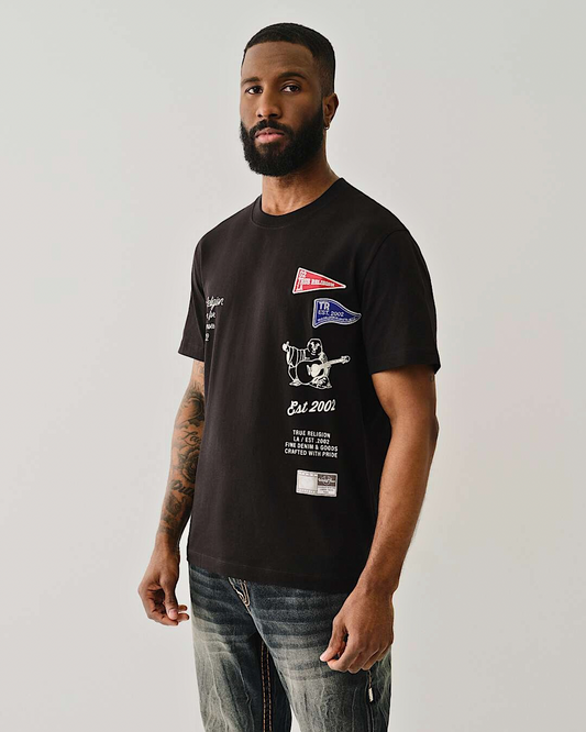 True religion Heavyweight Collegiate logo Tee