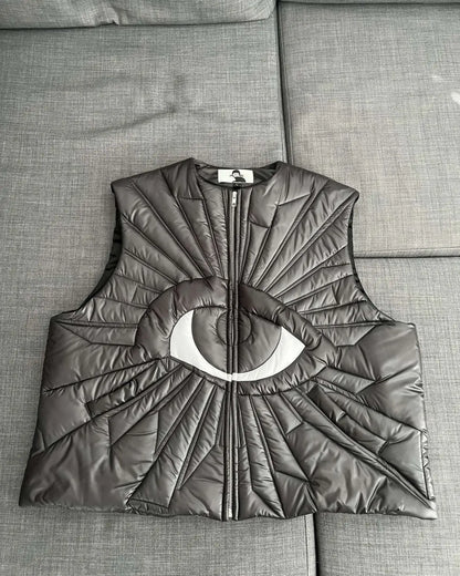 House Of Error Seeing Puffer jacket - BLACK urbanluxeclo