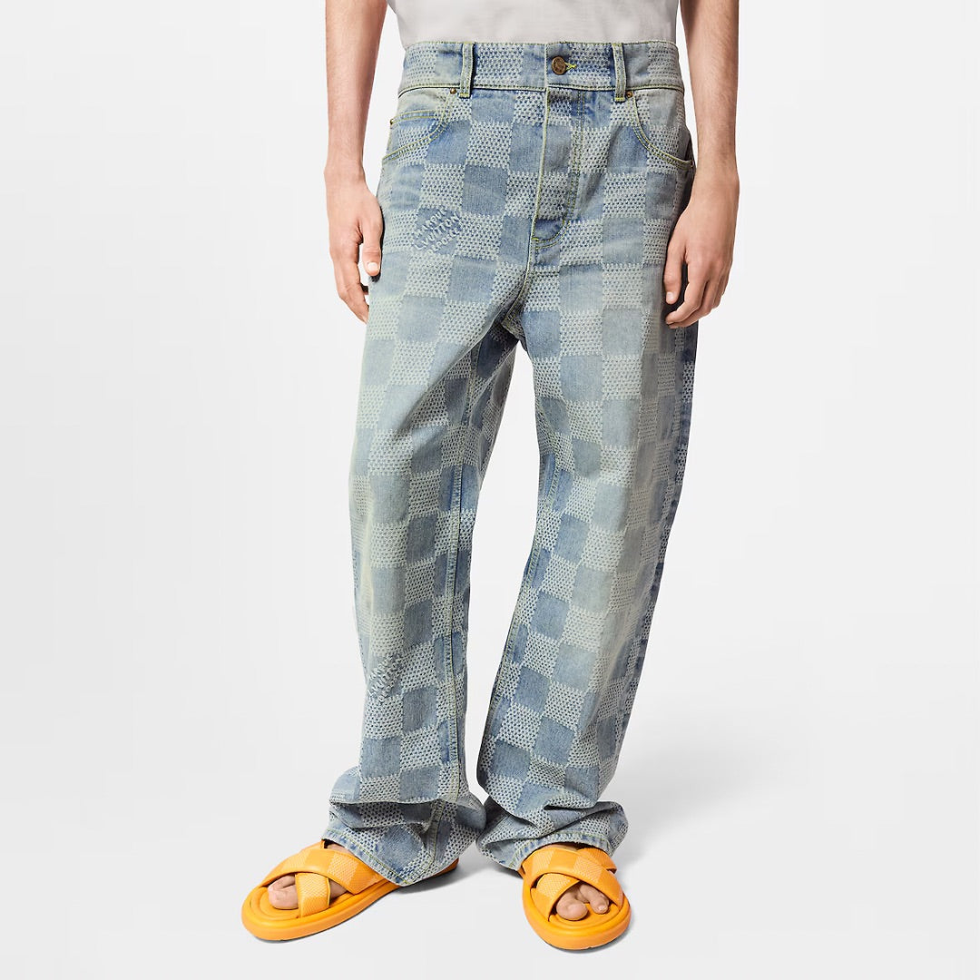 Louis Vuitton Damier Denim Skate Pants