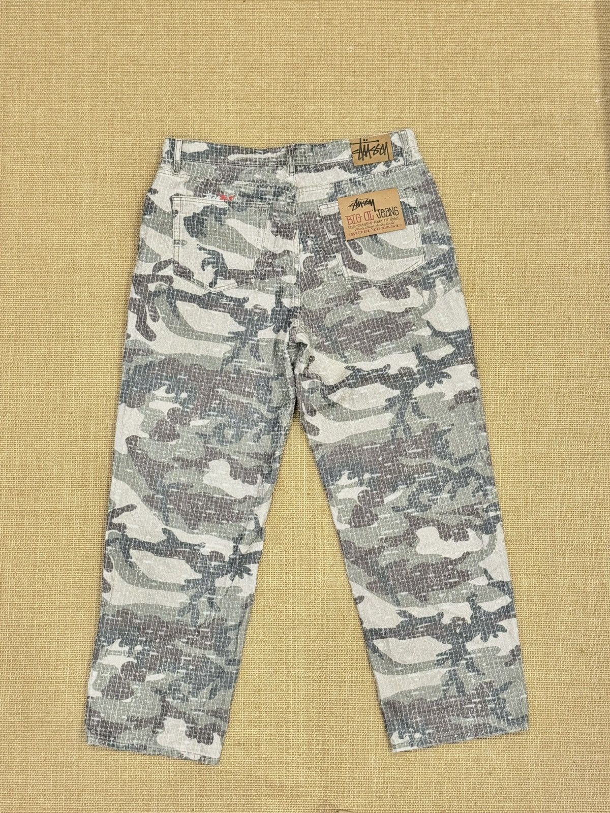 Stussy Big Ol' Camo Canvas Needlepunch Jean Woodland Camo