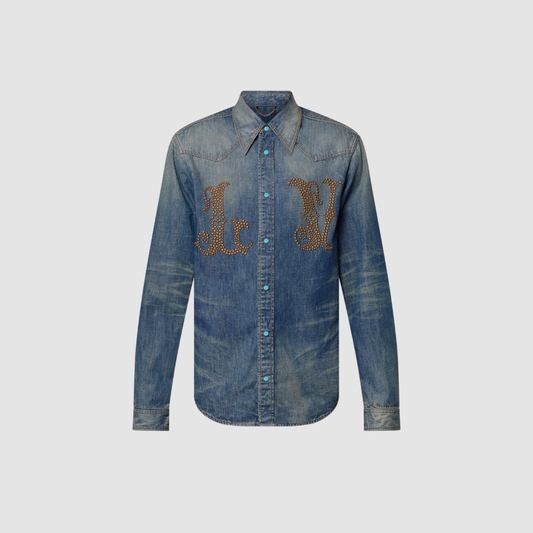 Louis Vuitton Fitted Long-Sleeved Denim Shirt