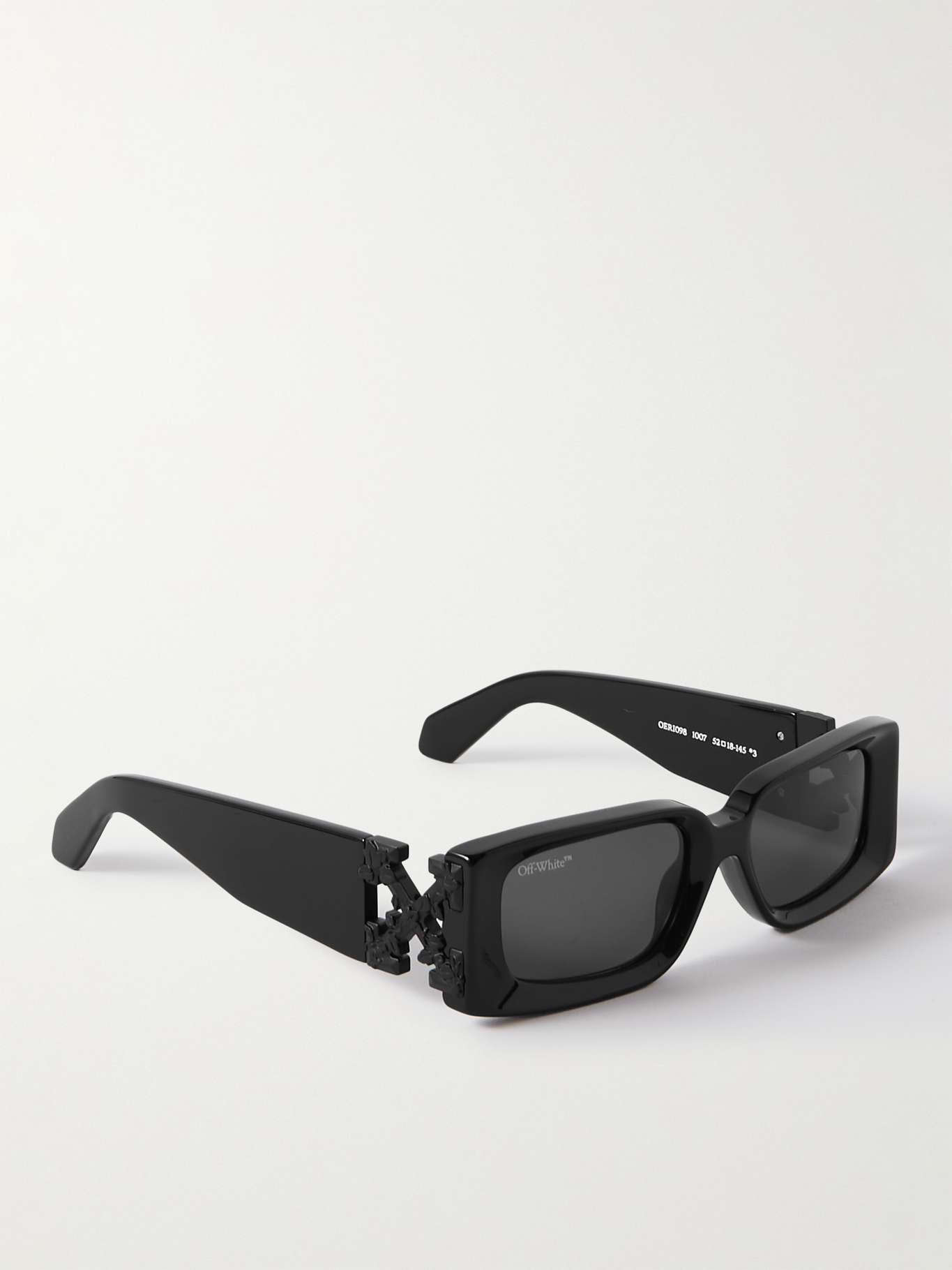 OFF-WHITE Roma Logo-Embellished Rectangular-Frame Acetate Sunglasses