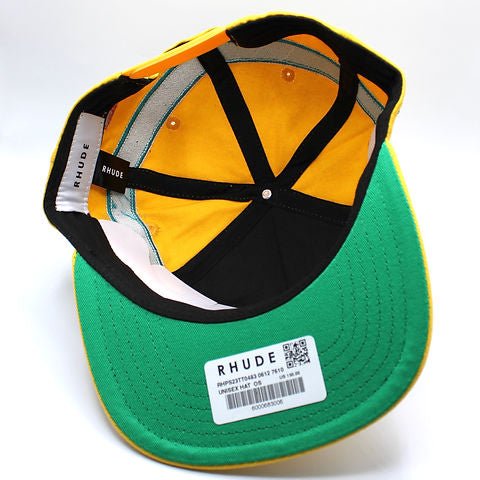 Rhude Ayrton Senna Hat - Yellow/Forest Green