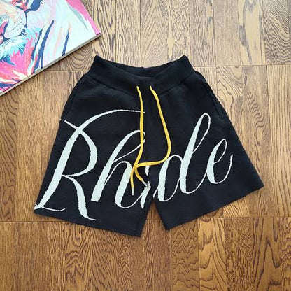 RHUDE Script Logo Knit Shorts