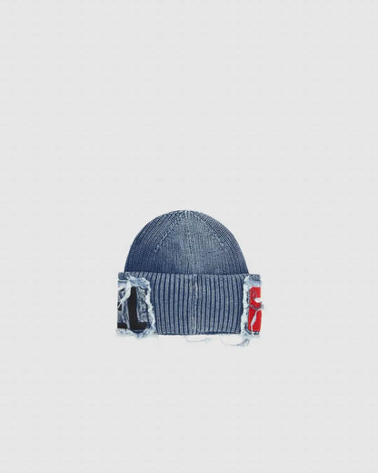 Diesel frayed logo patch beanie urbanluxeclo