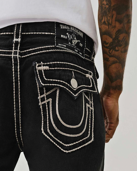 True religion Ricky Super T Rope Stitch Straight Jeans