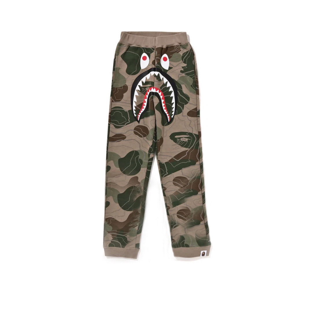 A Bathing Ape Layered Line Camo Shark Full Tracksuit