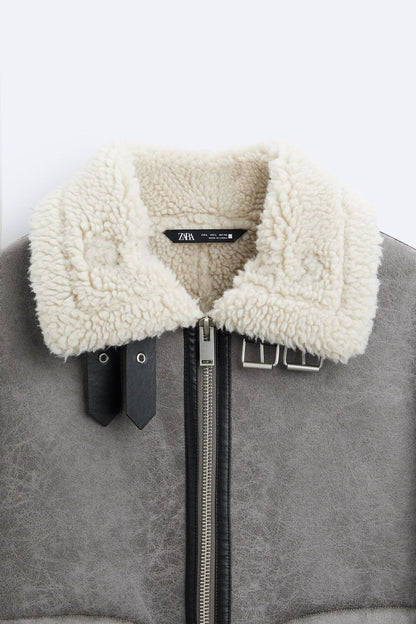 Zara Double Faced Fleece Lined Jacket
