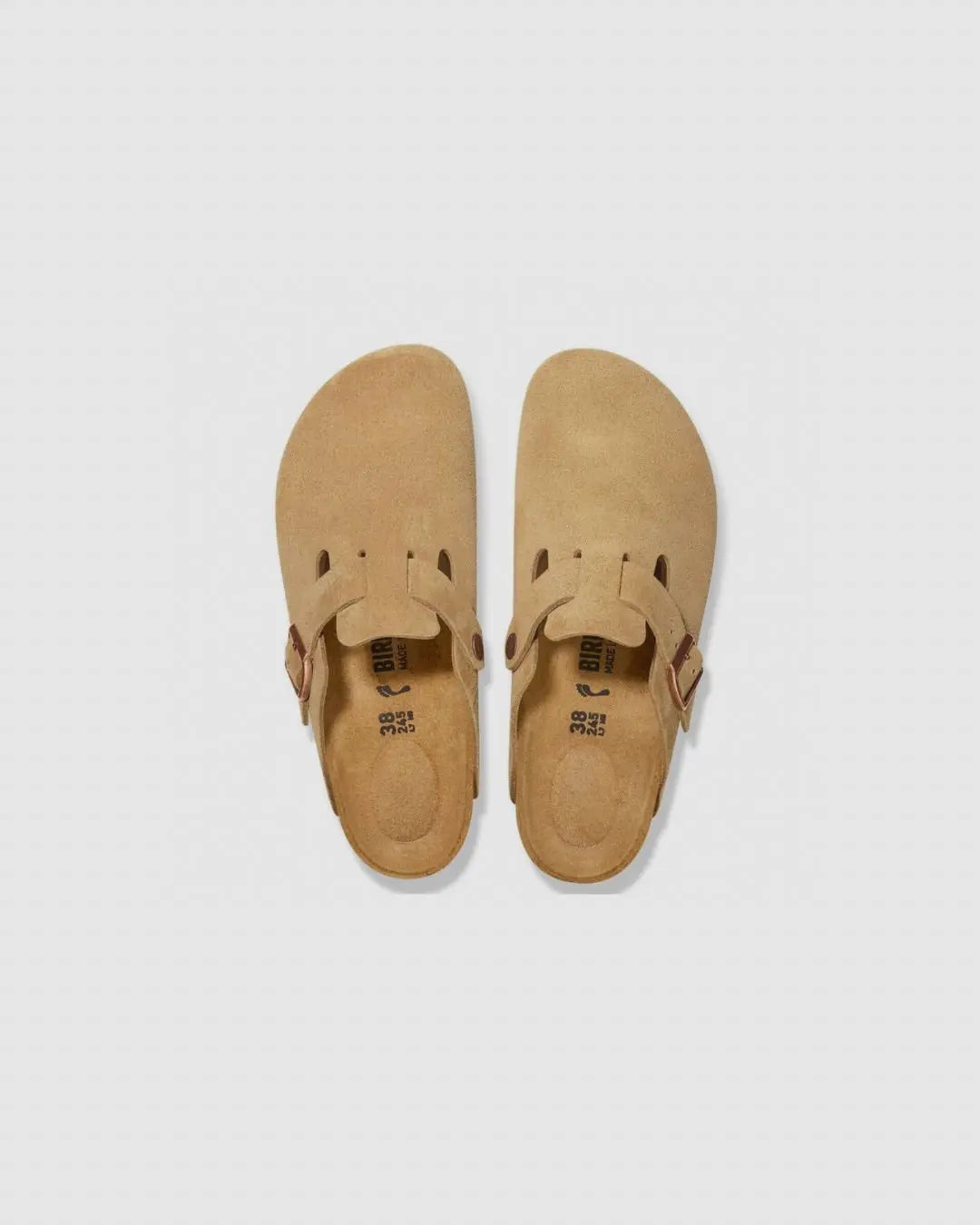 Birkenstock Boston Soft Footbed Suede Leather Clogs latte cream urbanluxe