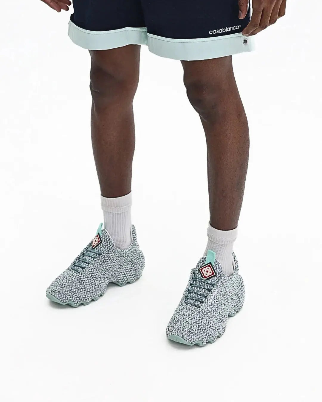 Casablanca Mens Melange arch Knit Sneakers urbanluxeclo