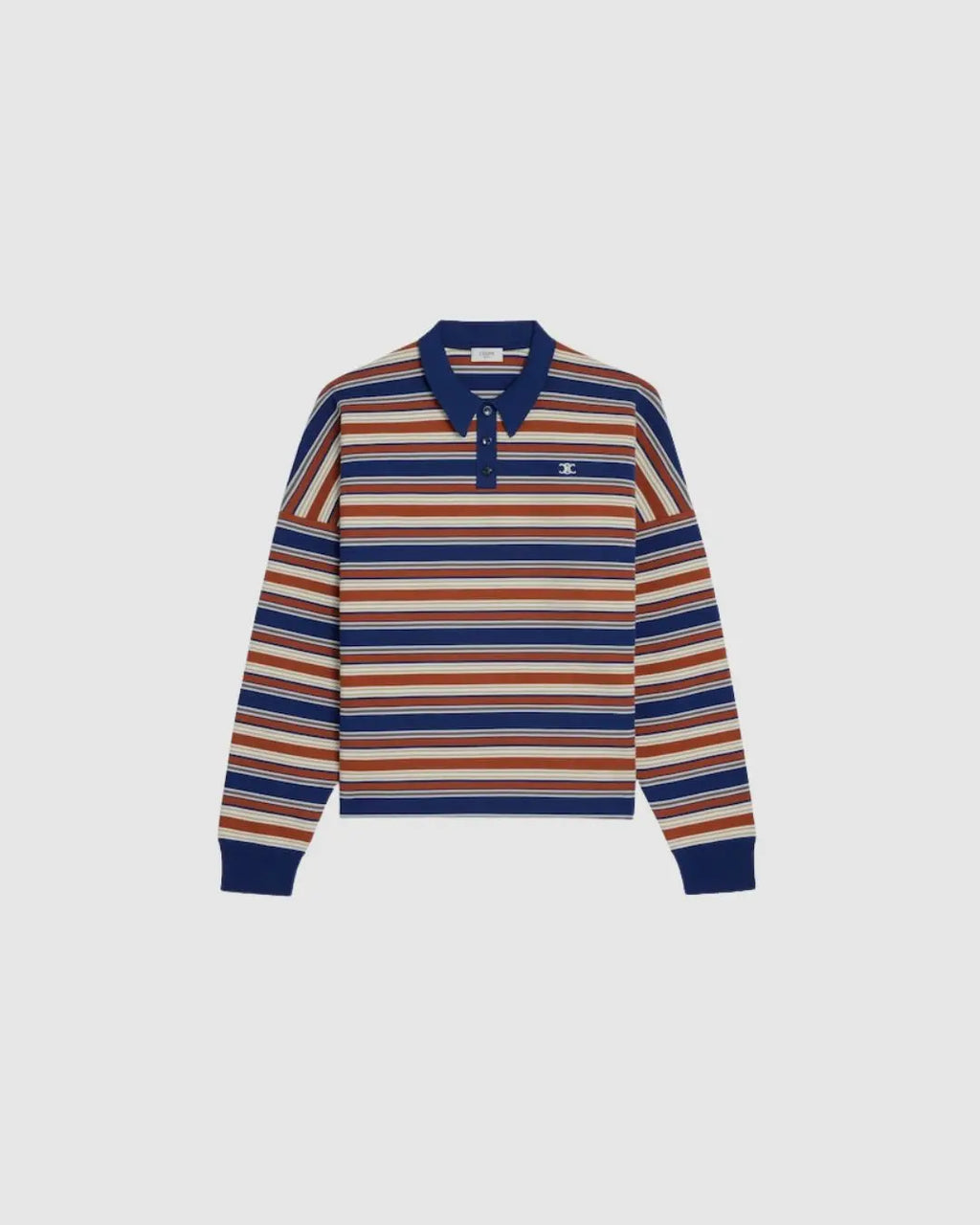 Celine Triomphe Loose Polo in Striped Cotton urbanluxeclo