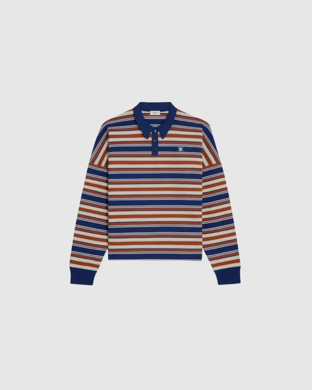 Celine Triomphe Loose Polo in Striped Cotton urbanluxeclo