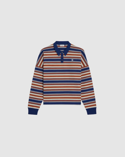 Celine Triomphe Loose Polo in Striped Cotton