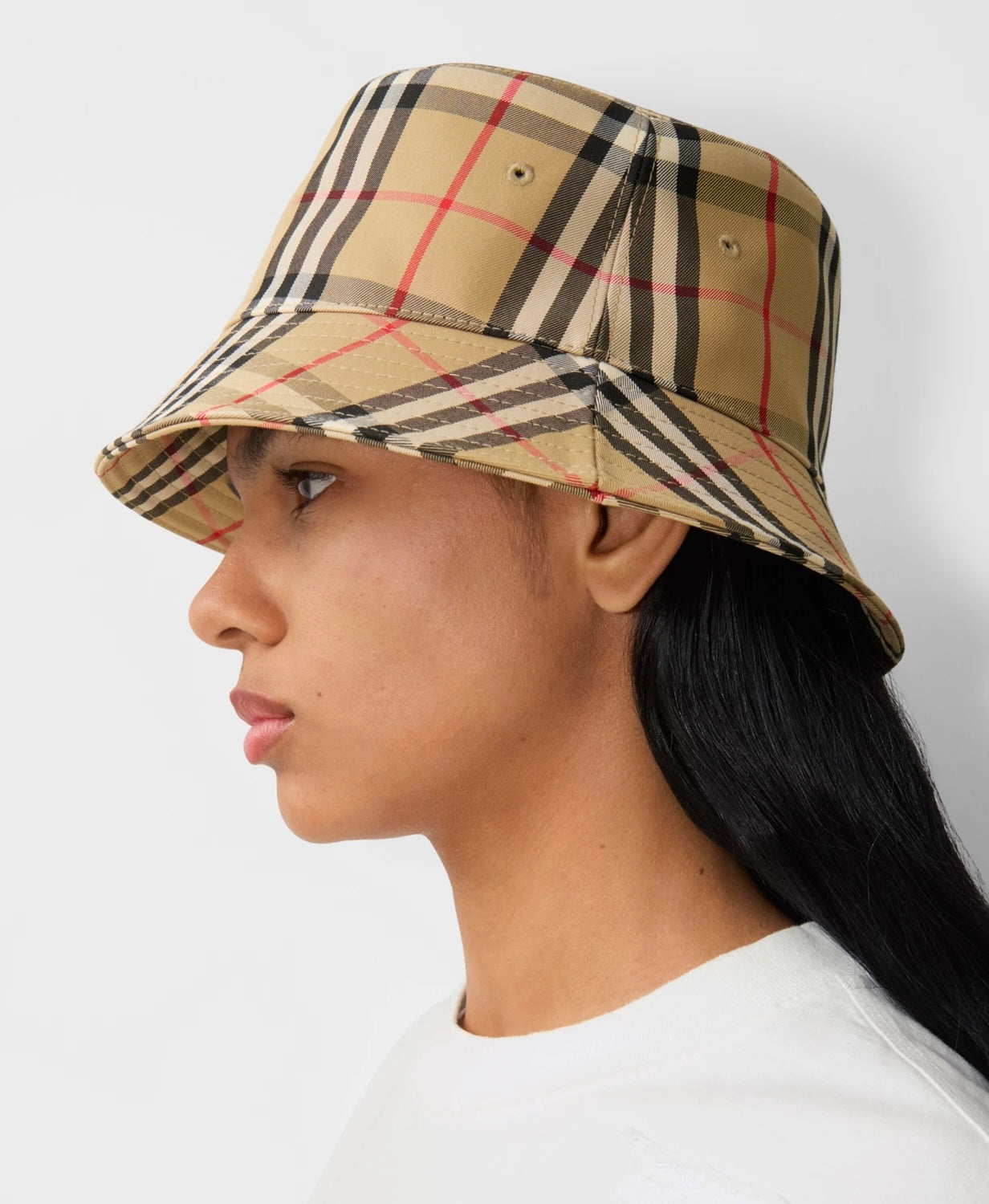 Burberry Beige Check Bucket Hat - Archive Beige