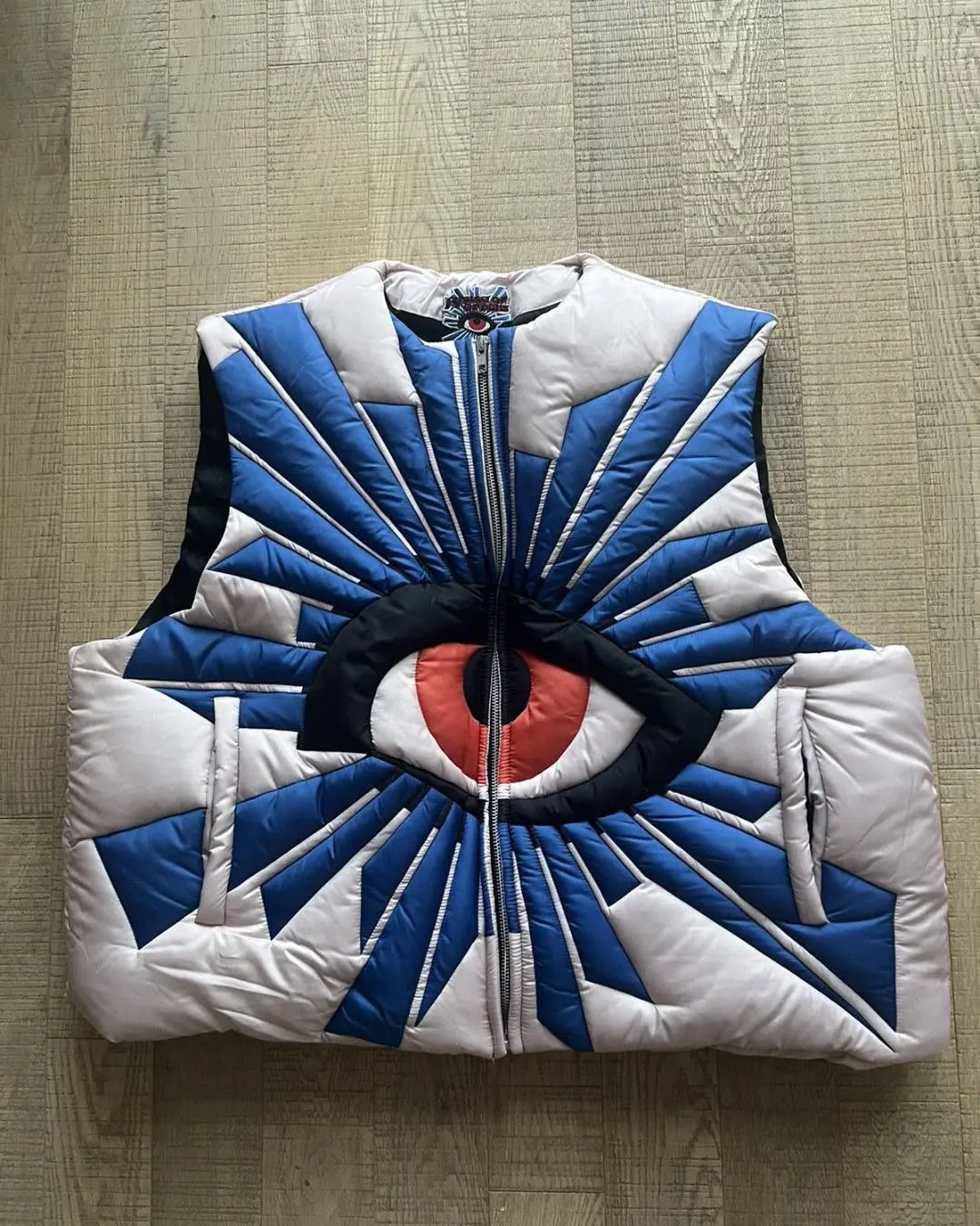 House Of Error Seeing Puffer jacket - WHITE urbanluxeclo