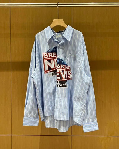 Grailz Project BREAKING NEWS Shirt ‘Blue’ urbanluxeclo