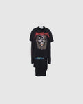Vetements Black Skull Printed Cotton Layered Oversized T-Shirt Dress urbanluxeclo