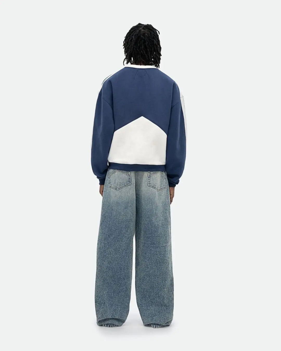 Rhude Blue & White 'Rhude Champions' Crewneck Sweatshirt urbanluxeclo