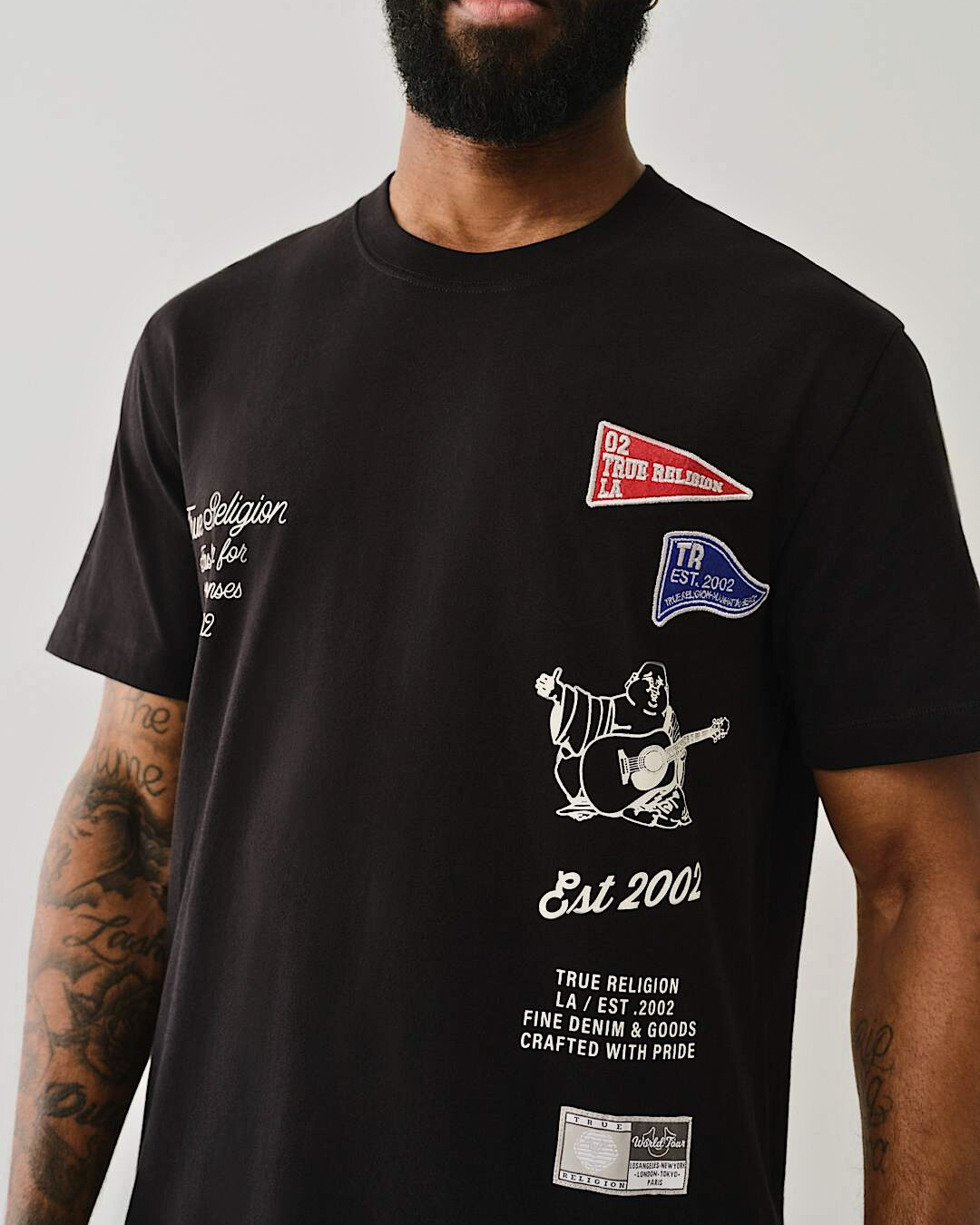 True religion Heavyweight Collegiate logo Tee