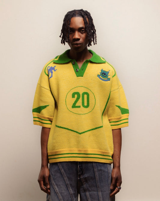 House of Error knitted Brazil jersey Top