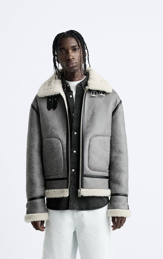 Zara Double Faced Fleece Lined Jacket