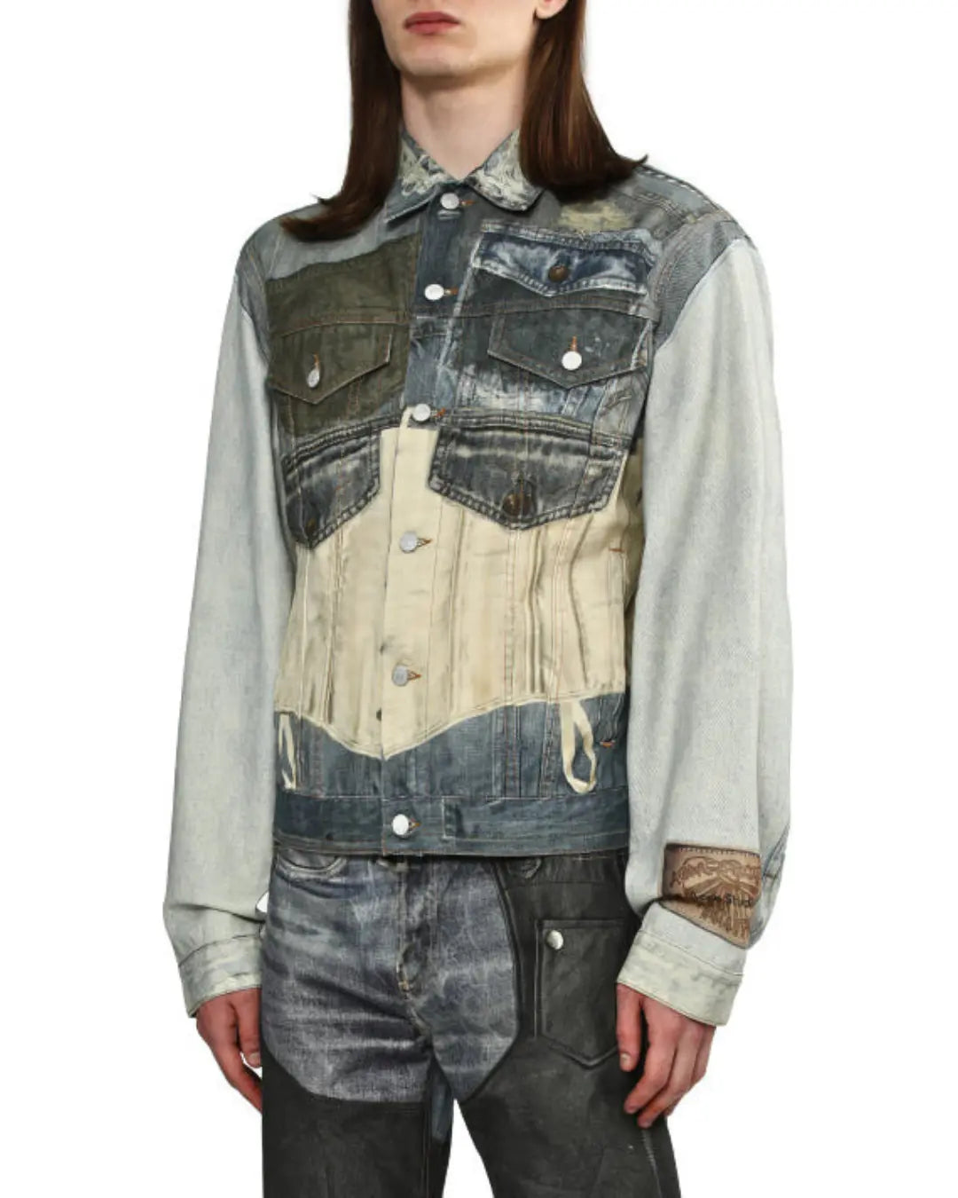 Acne Studios Orset printed Denim jacket urbanluxeclo
