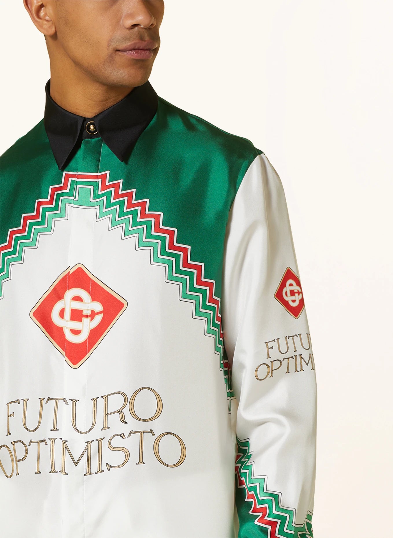 Casablanca Futuro Optimisto Silk Shirt