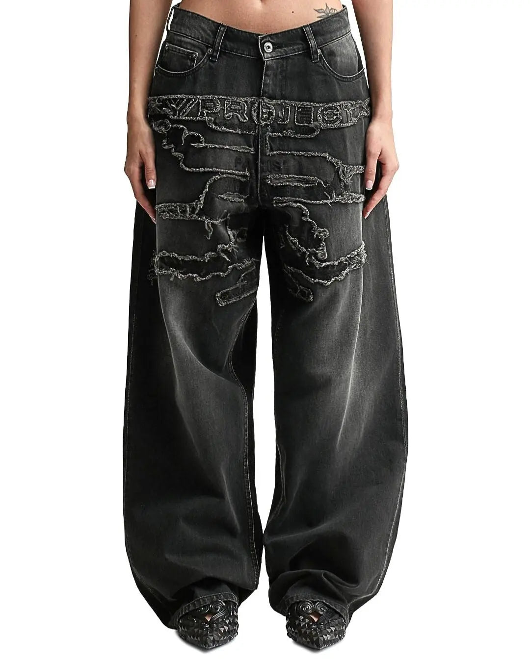Y/PROJECT Paris Best Patch Jeans Black urbanluxe