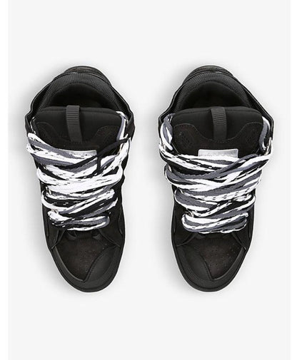 Lanvin Curb Suede Sneakers Black