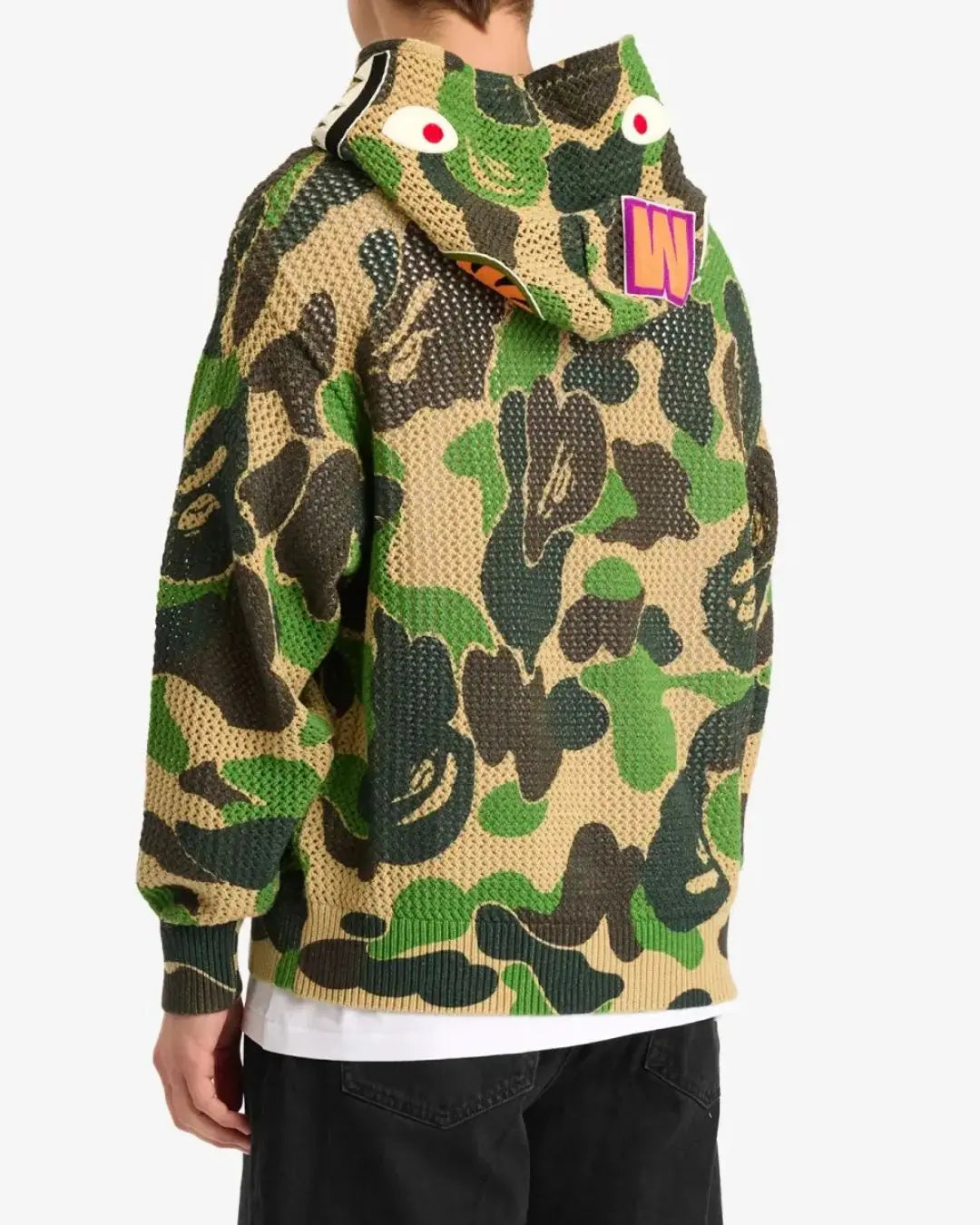 A BATHING APE Bape Crochet Shark Zip Hoodie urbanluxeclo