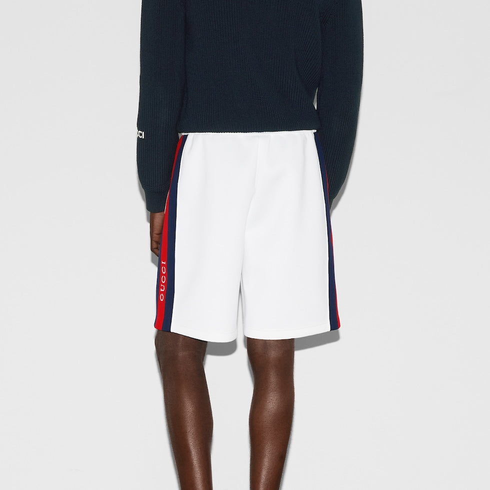 Gucci Neoprene Shorts With Web