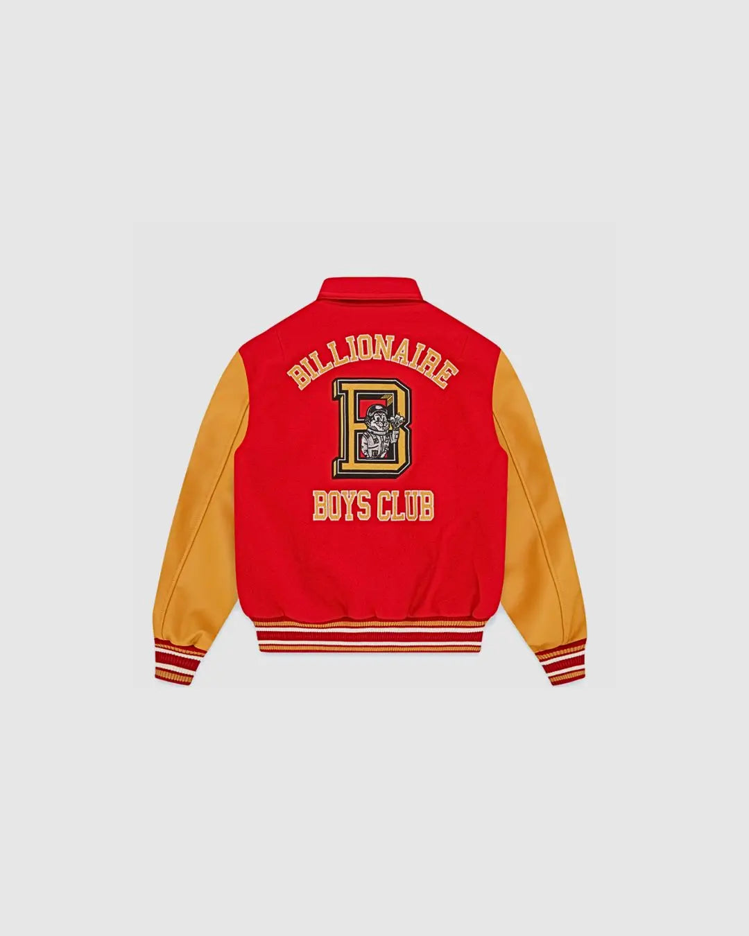 Billionaire Boys Club Mascot Felt and Leather Varsity Jacket Red urbanluxeclo