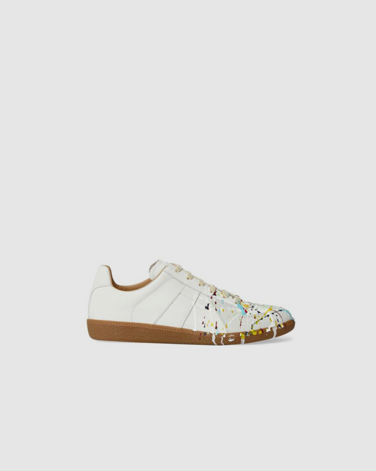 Maison Margiela Leather Paint-Detail Replica Sneakers